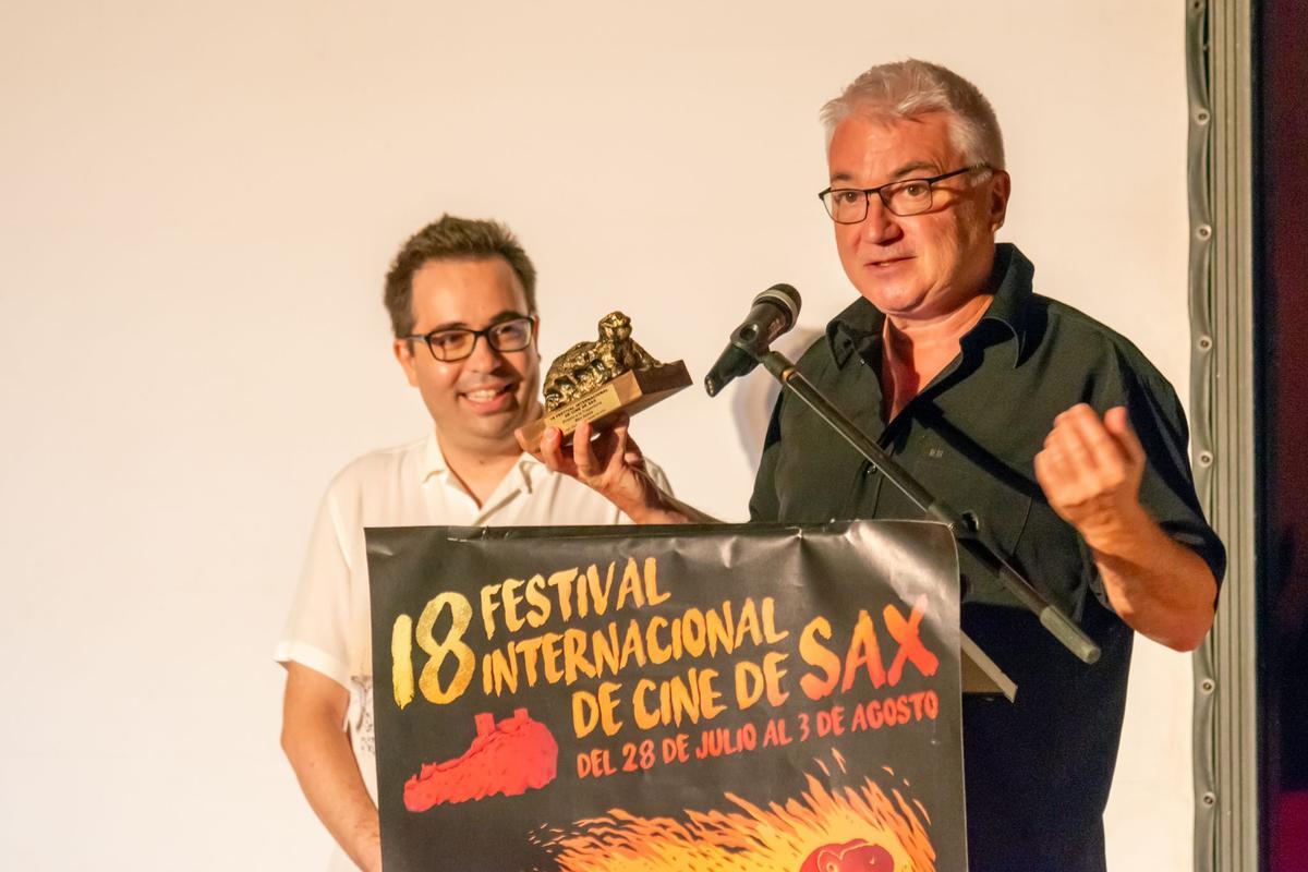 El homenajeado Marc Azéma, junto a Miguel Herrero