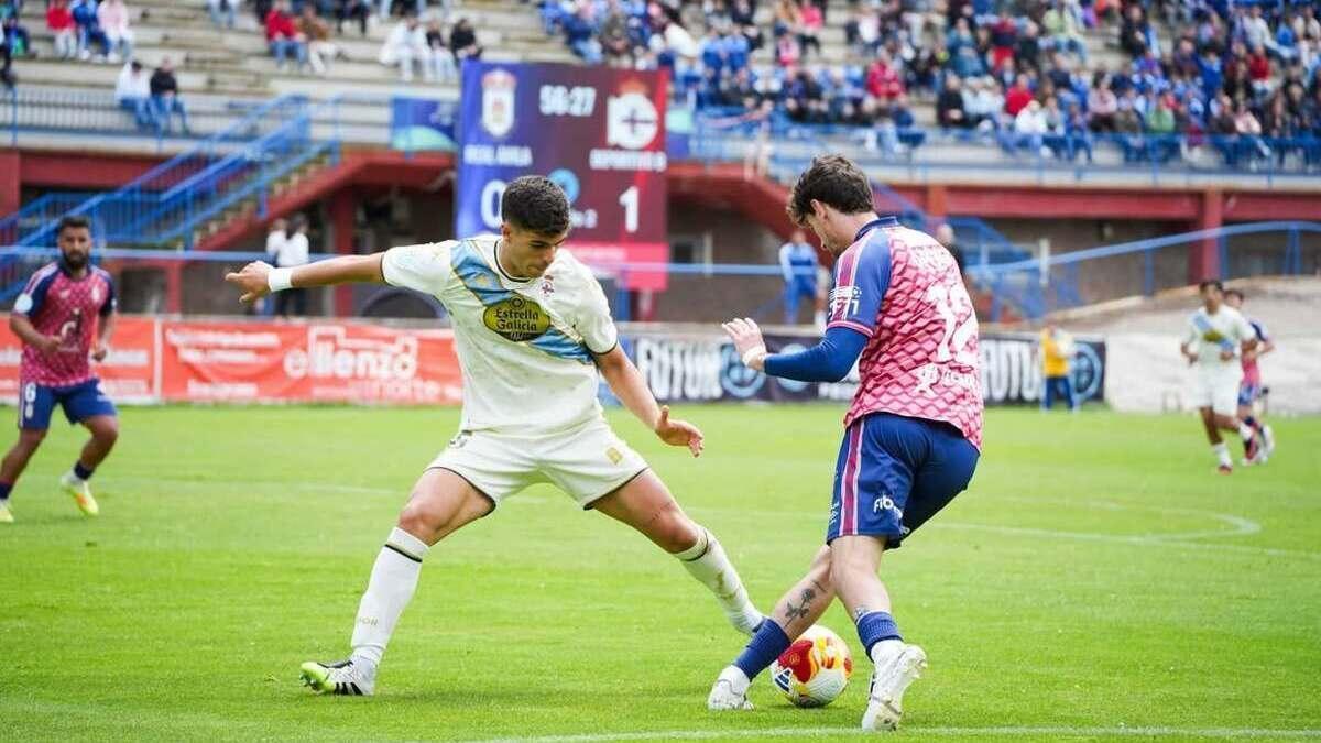 Rubén Vilela en un partido la pasada campaña con el Deportivo Fabril