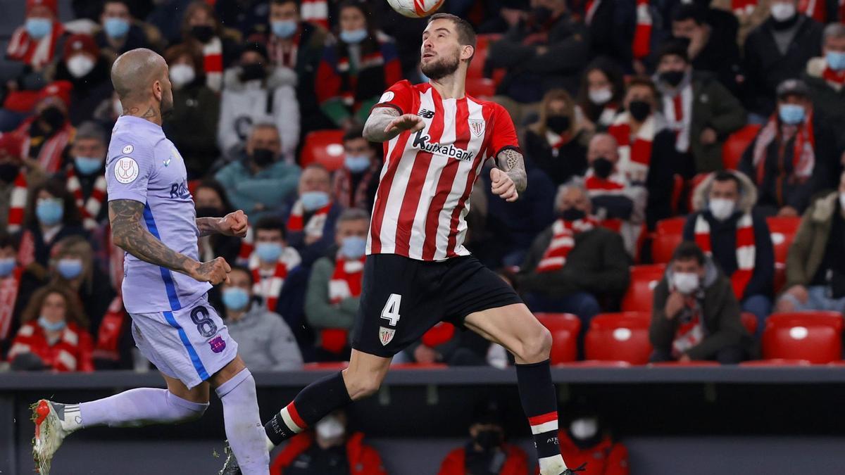 Iñigo Martínez, durante un Athletic Club-FC Barcelona