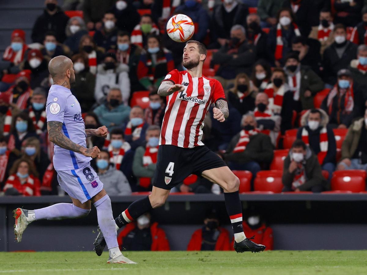 Iñigo Martínez, durante un Athletic Club-FC Barcelona