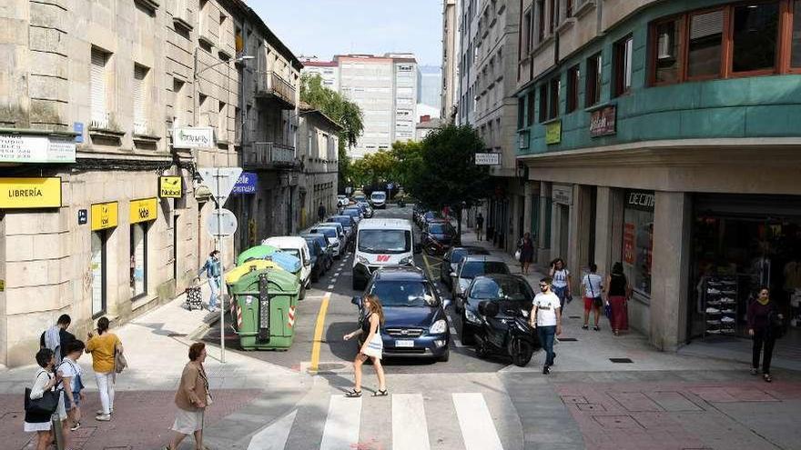 La rúa do Rouco conecta la calle Cobián Roffignac con Barcelos. // Rafa Vázquez