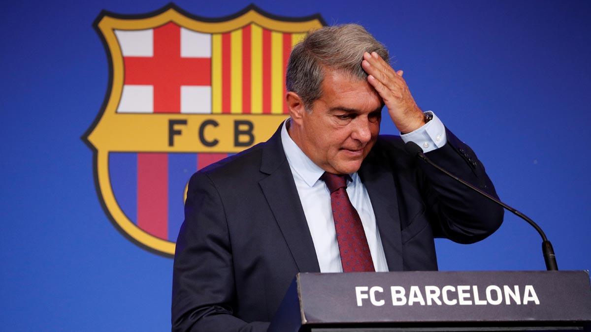 Joan Laporta comparece para explicar la marcha de Messi del Barça
