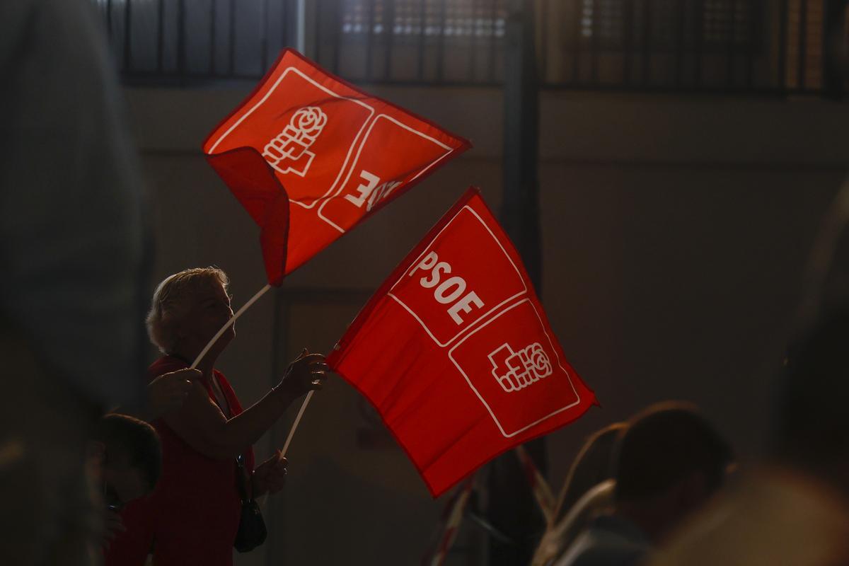 Mitin de Pedro Sánchez, en el acto de inicio de la campaña del PSOE en Madrid.