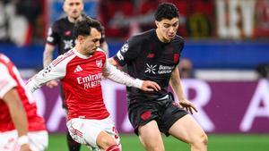 Zubimendi en acción en los octavos de la Champions