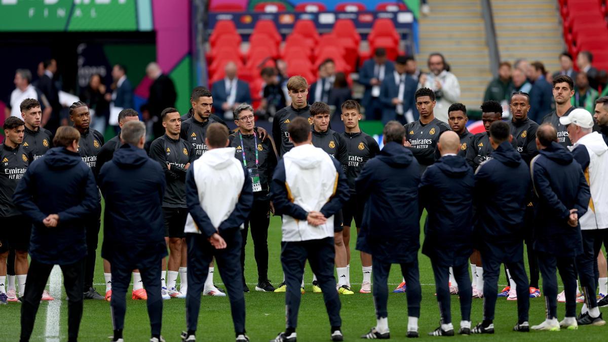 El Real Madrid completa su último entrenamiento en Wembley antes de la final de la Champions