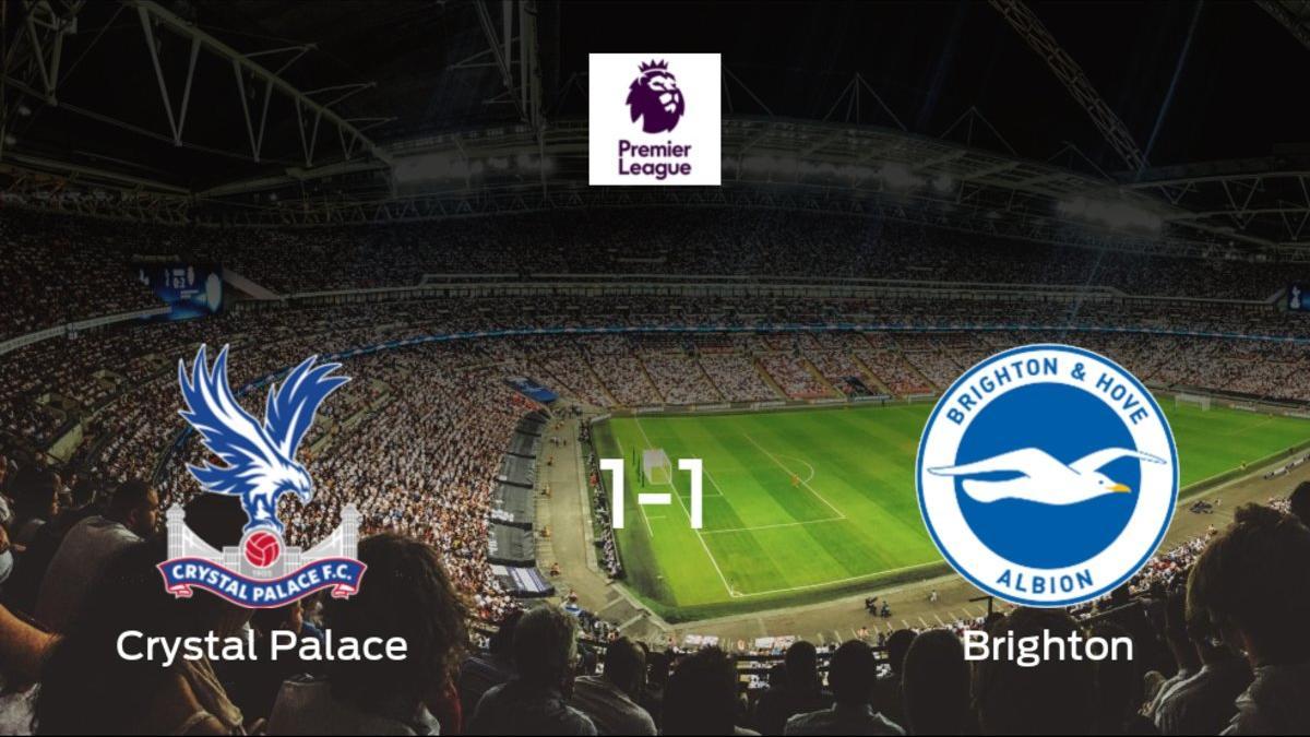 El Crystal Palace y el Brighton and Hove Albion se reparten los puntos en el Selhurst Park (1-1)