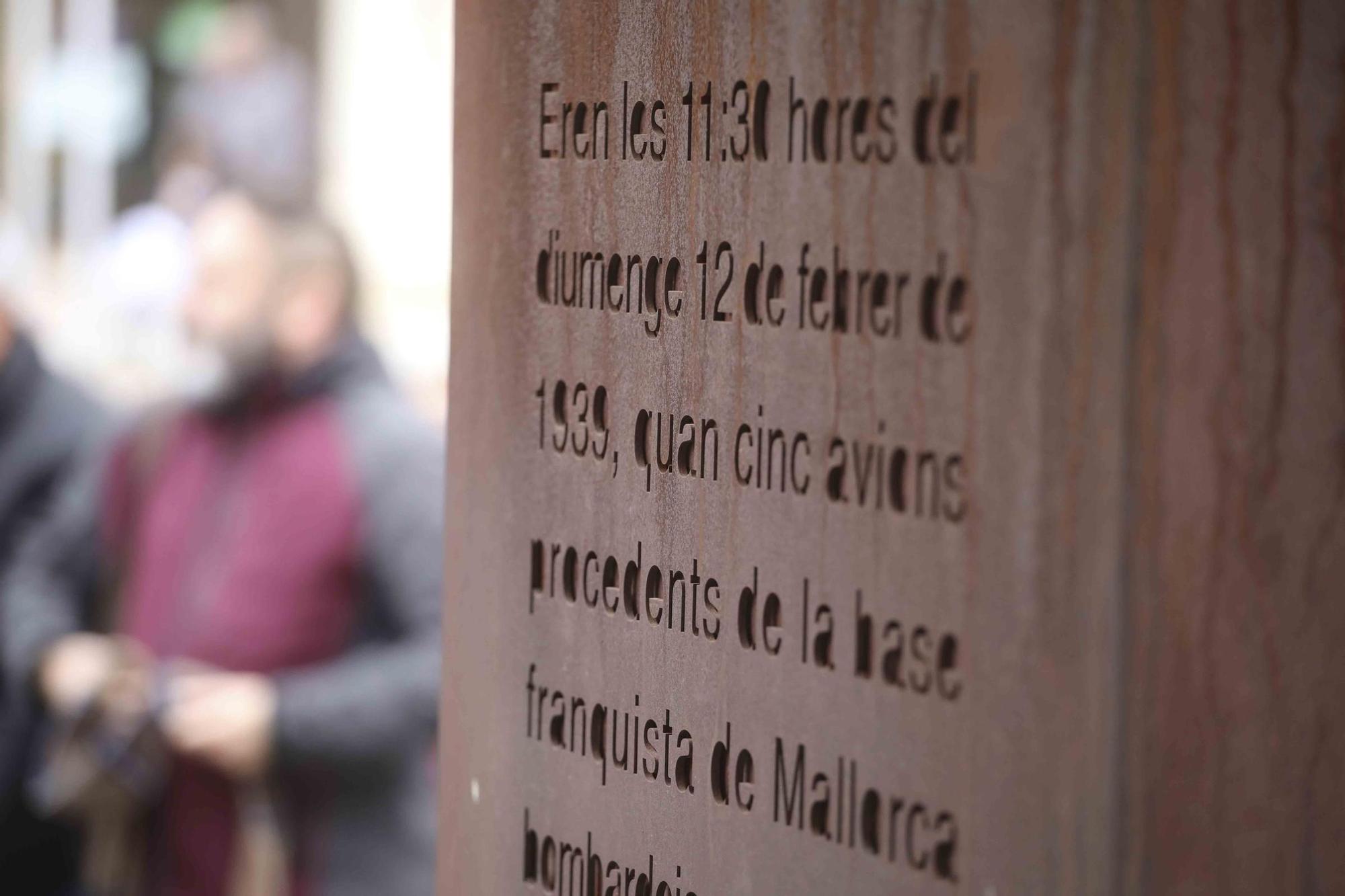 Así fue el homenaje a las víctimas del bombardeo de la estación de Xàtiva en el 85º aniversario del trágico sucesos