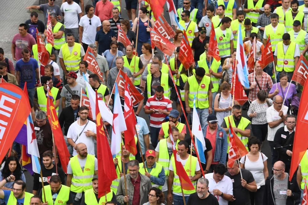 La protesta cortó el tráfico en el centro de la ciudad y provocó grandes retenciones de vehículos.