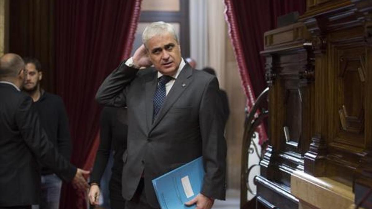 Germà Gordó, en el pleno del Parlament de 19 de noviembre del 2015.