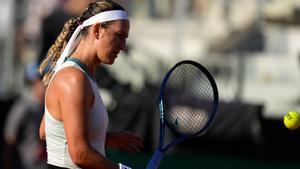 Azarenka celebra un punto durante un partido