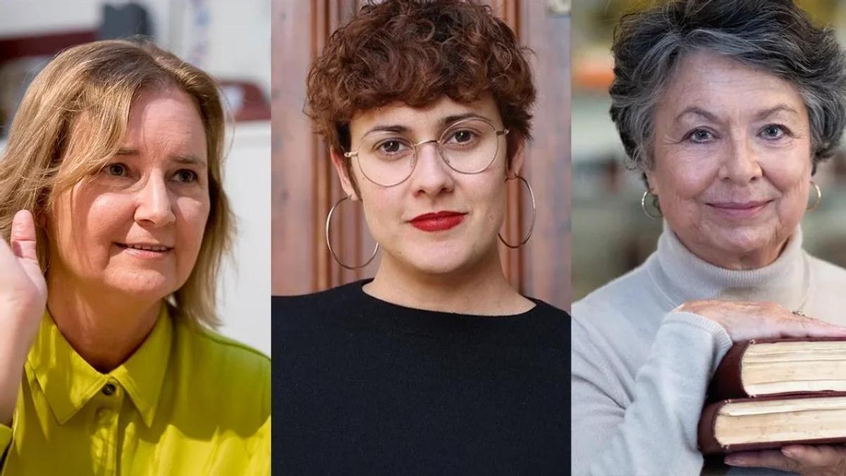 Las escritoras M. Àngels Cabré, Jenn Díaz y la socióloga Marina Subirats