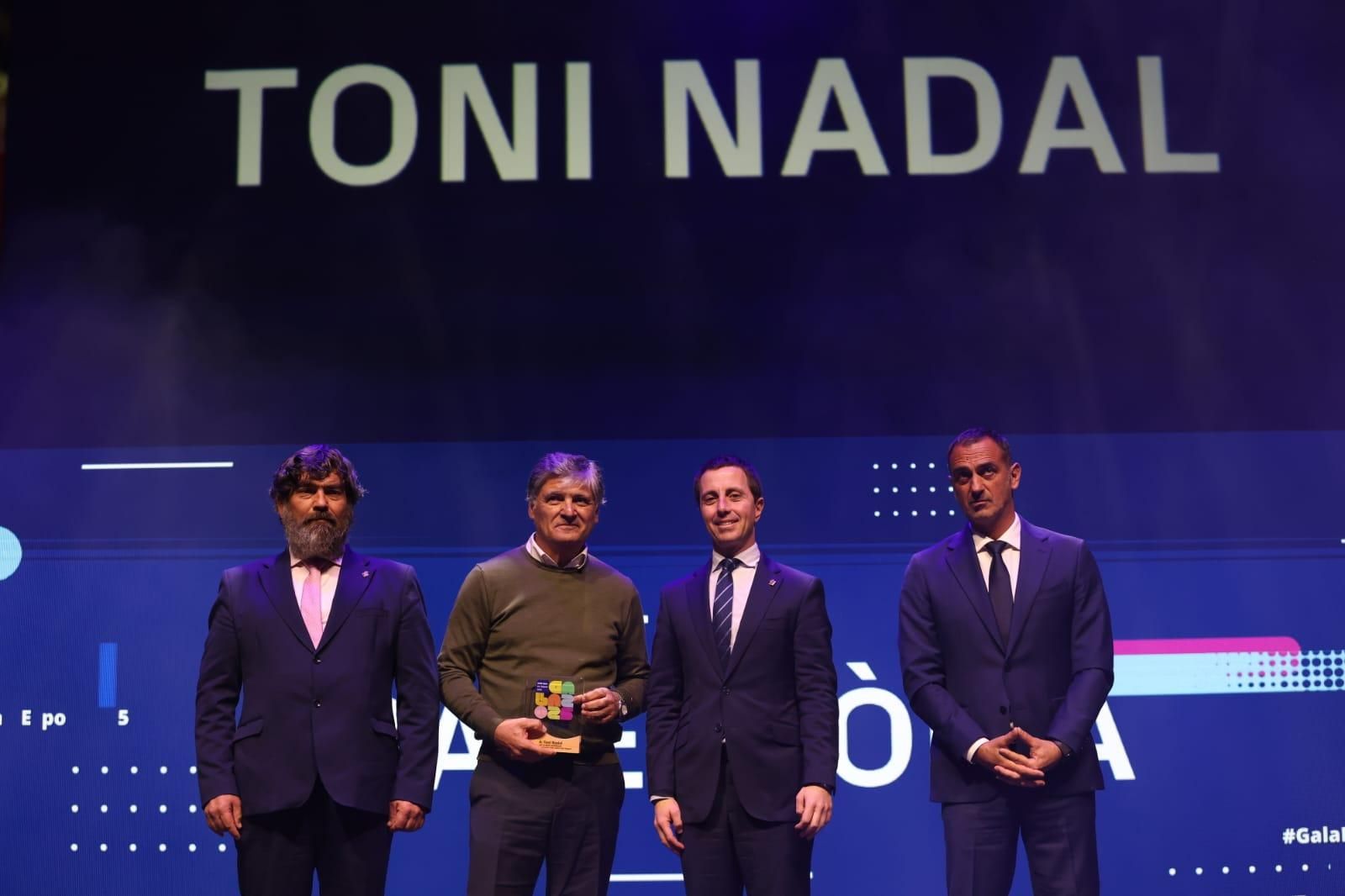 Toni Nadal, junto a Pedro Bestard, Llorenç Galmés y Toni Prats.