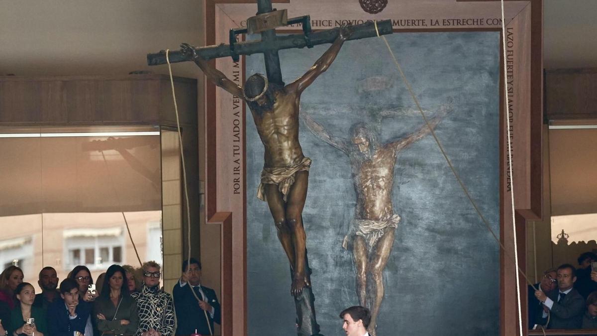 Traslado del Cristo de Mena en Málaga.