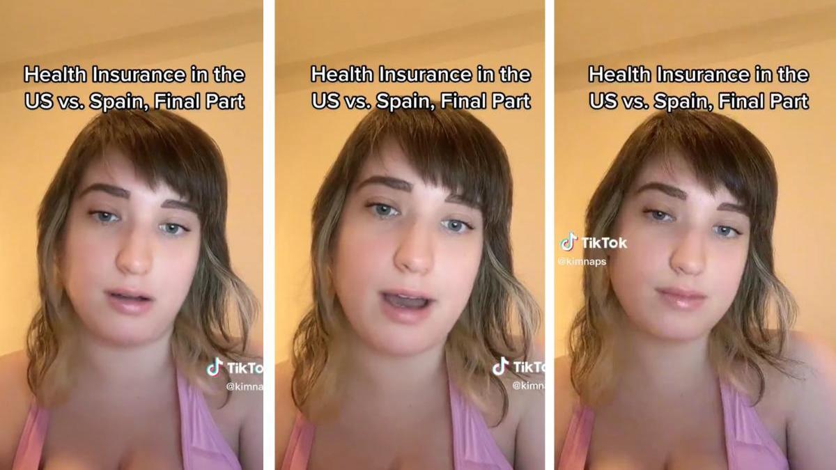 Capturas del vídeo de kimnaps en TikTok.