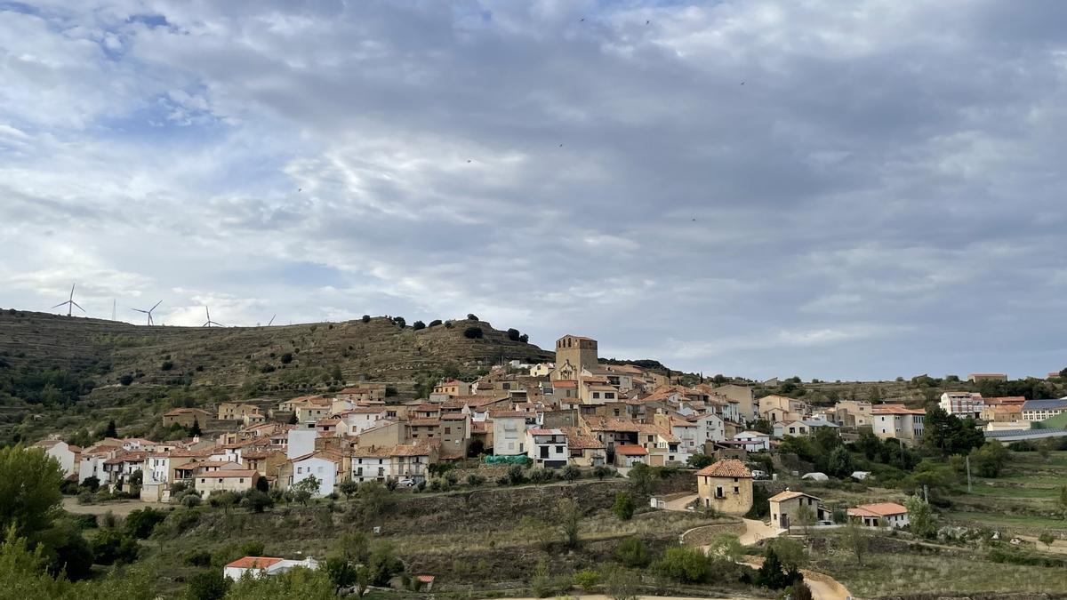 Panorámica de Portell, situada en la comarca de Els Ports, en la provincia de Castellón.