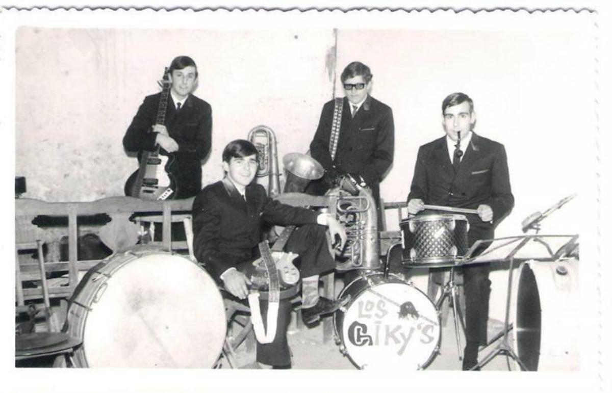 Los Chiky’s en los 60 durante una actuación en la Sala Gradín.