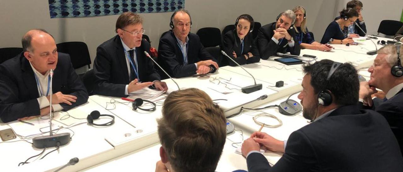 Ximo Puig participó ayer en la reunión del Comité Europeo de las Regiones en la Cumbre del Clima.