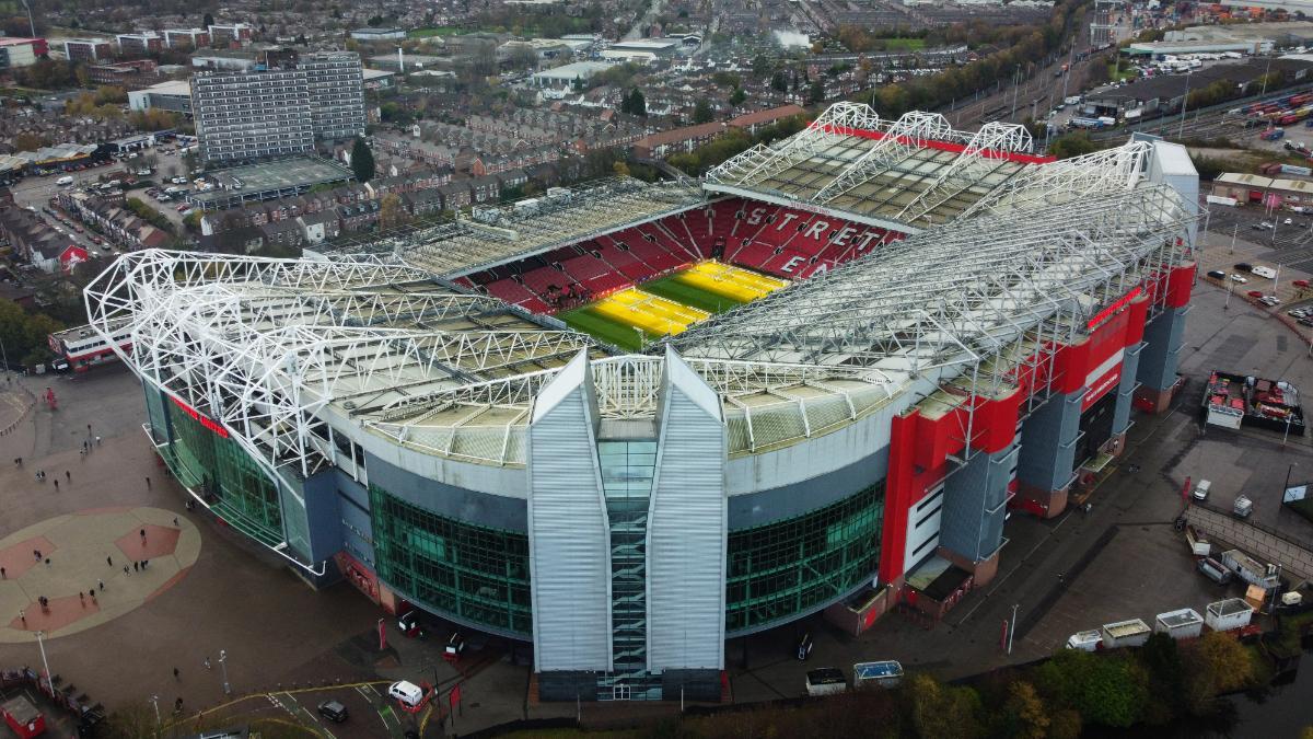El estadio de Old Trafford visto desde arriba
