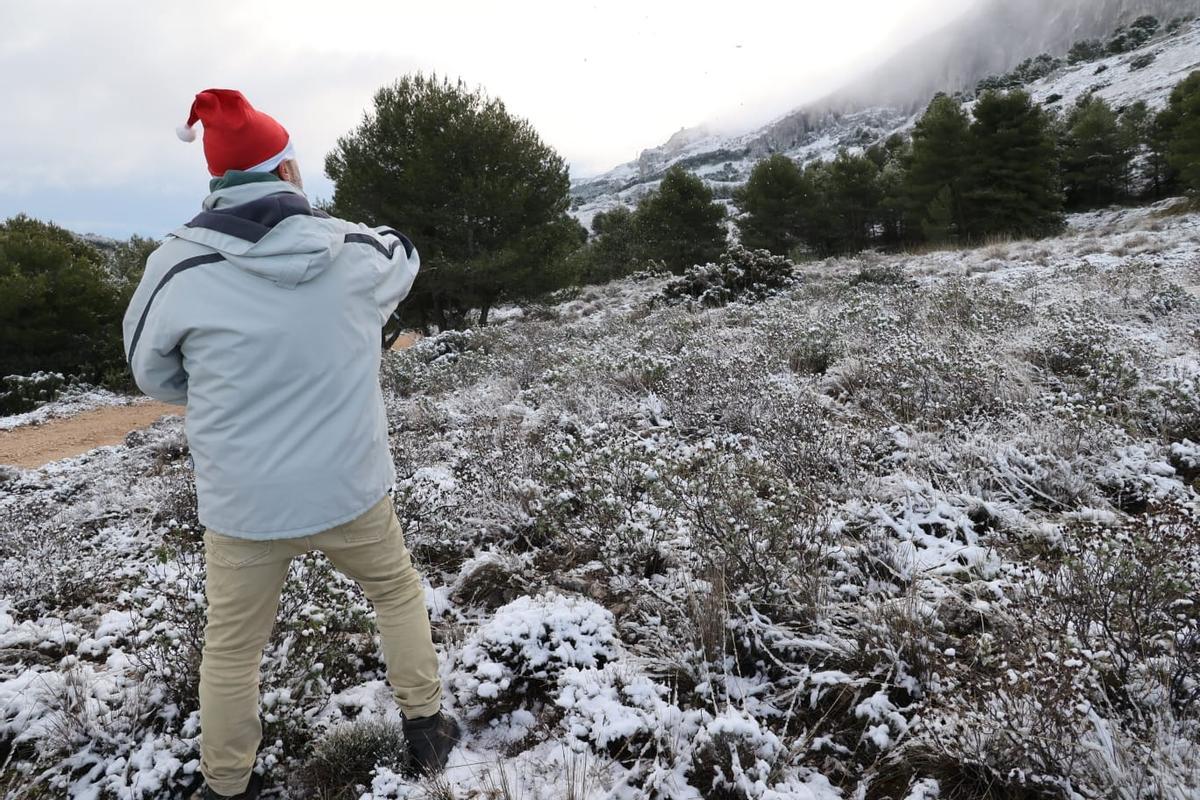 Aitana nevada, en una imagen de este lunes