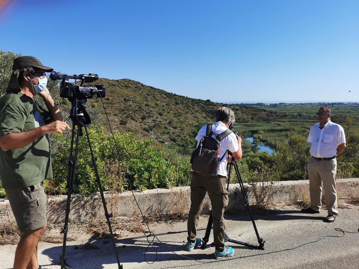 Grabación del documental "La Albufera y Marjal de Pego Oliva" que se proyecta el 24 de marzo