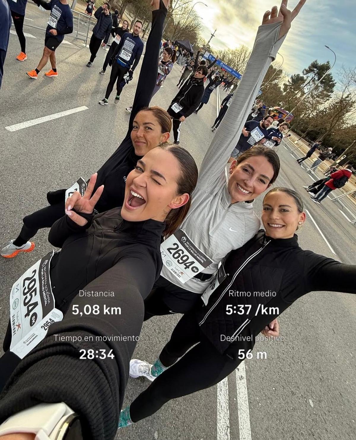 Laura Escanes durante la carrera de Zara.