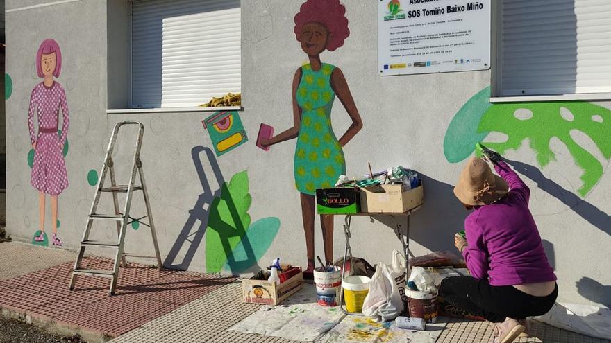 O mural, obra da artista plástica Gemma Marqués.   | // FDV