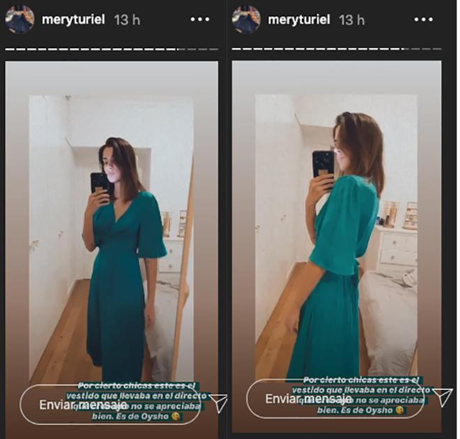 Mery Turiel con vestido de Oysho