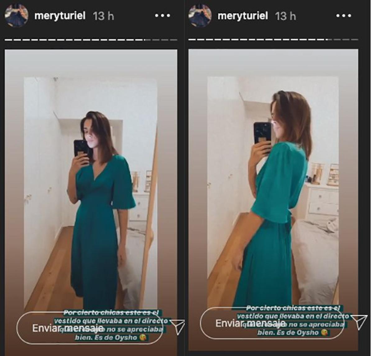 Mery Turiel con vestido de Oysho