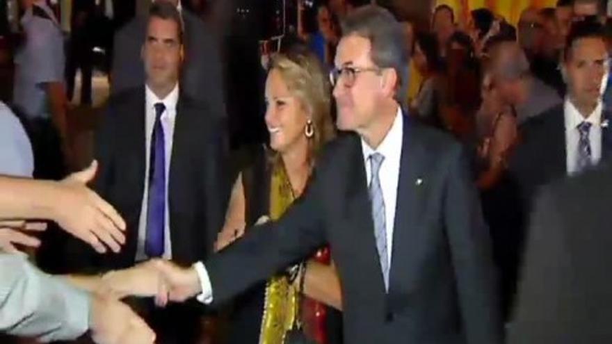 Artur Mas muestra "firmeza" en el inicio de los actos de la Diada