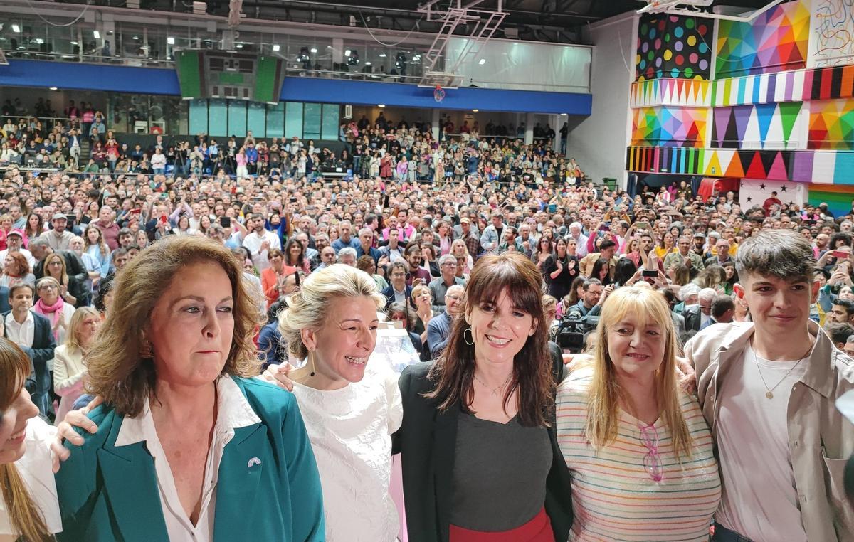 La intervinientes en el acto de Sumar.