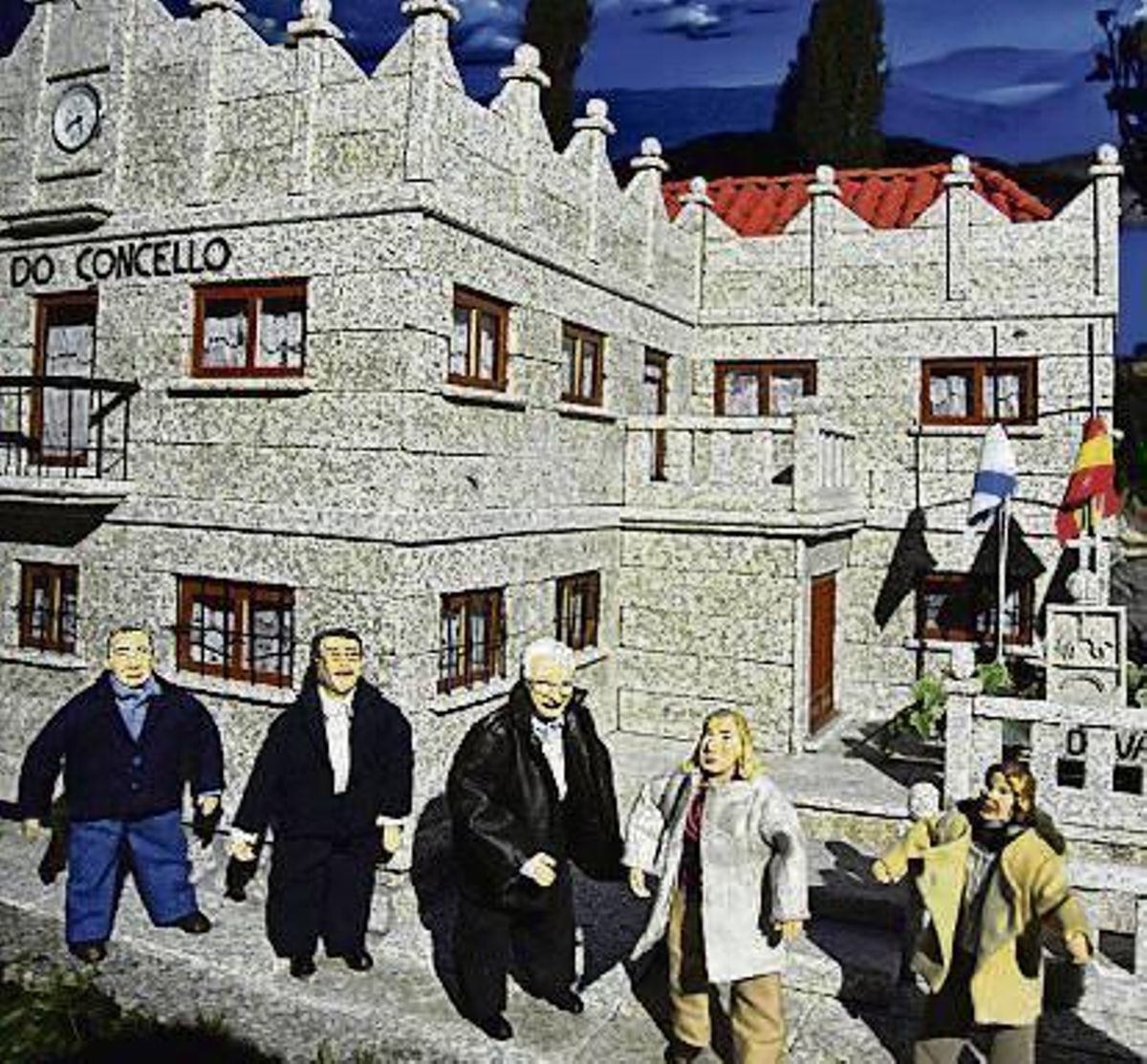 El belén de Valga desata pasiones