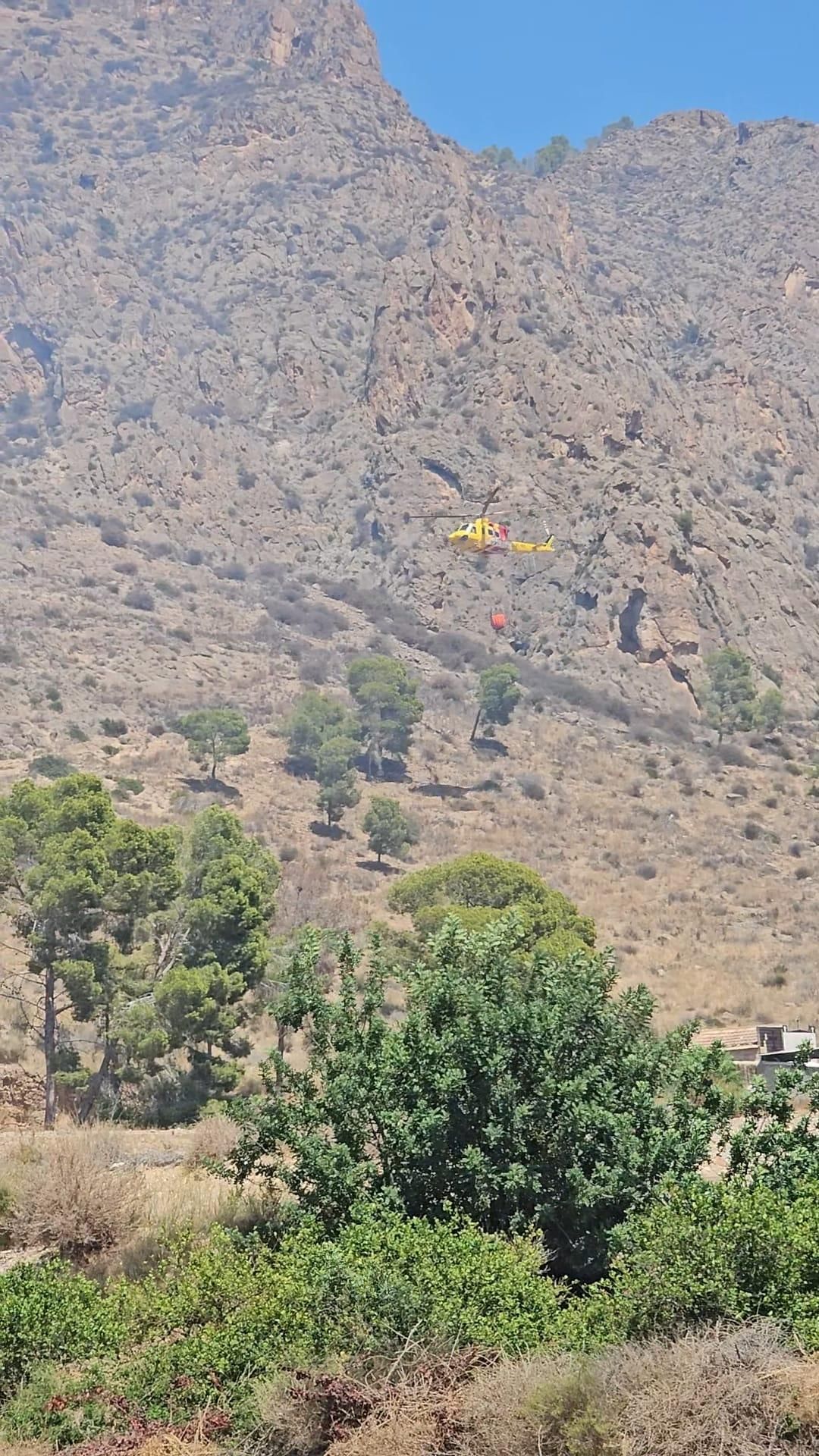 Controlado el incendio forestal que afectaba a la Sierra de Orihuela en La Aparecida