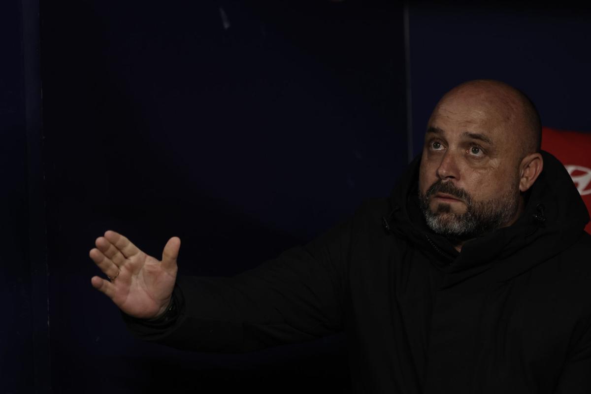 Manolo González, durante el partido contra el Atlético de este sábado.