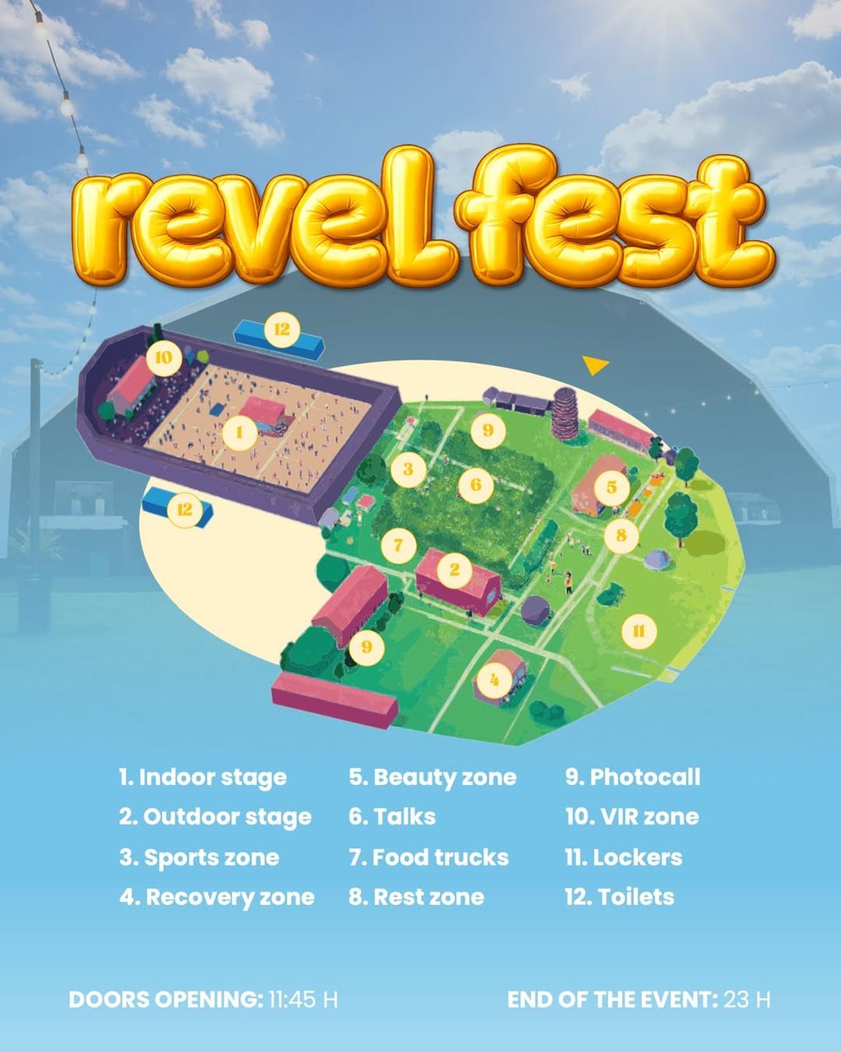 El 'Revel Fest' abrirá sus puertas a las 11:45 horas y los asistentes podrán disfrutar de sus actividades hasta las 23:00 horas