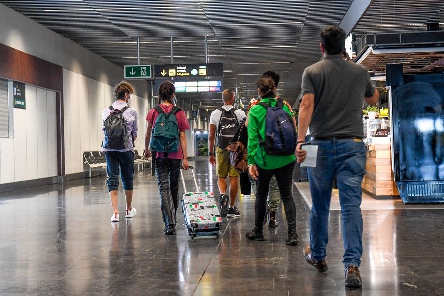 Pasajeros en el aeropuerto de Gran Canaria