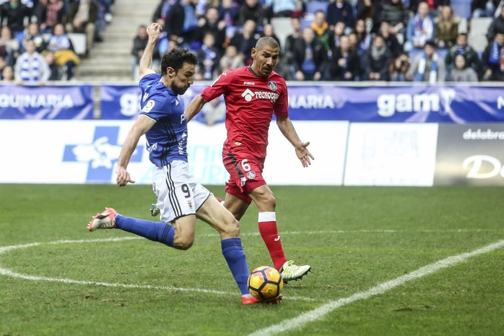 El partido entre el Real Oviedo y el Getafe, en imágenes