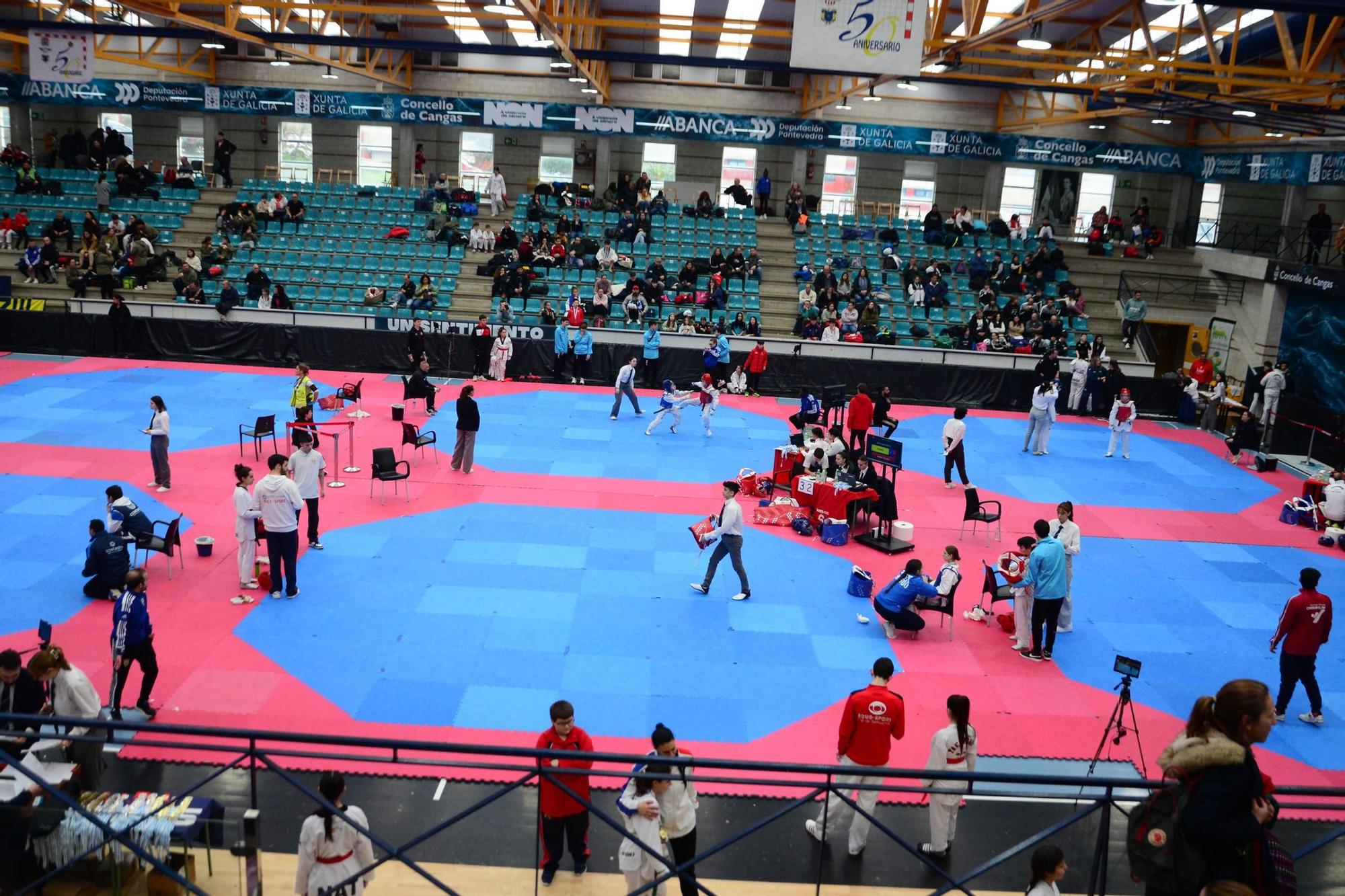 El Campeonato Gallego de Promesas y Veteranos llena O Gatañal de aficionados al taekwondo