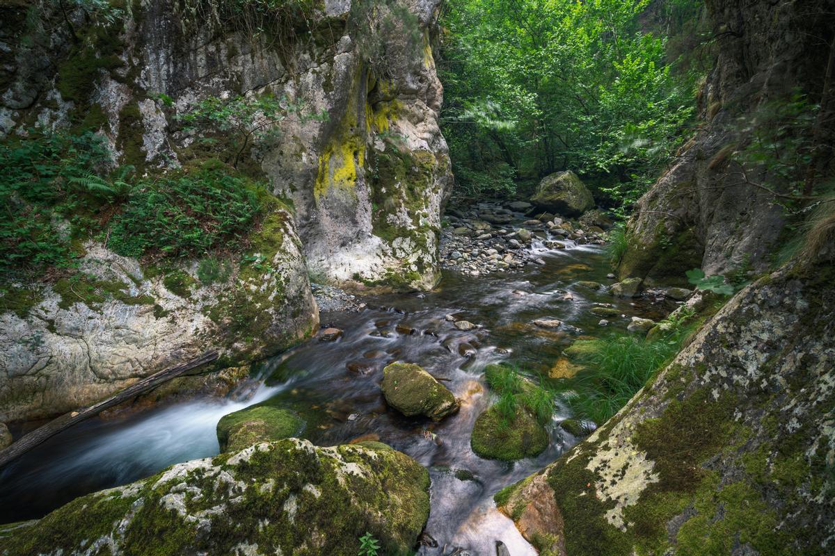 El río Ancares a su paso por Lugo