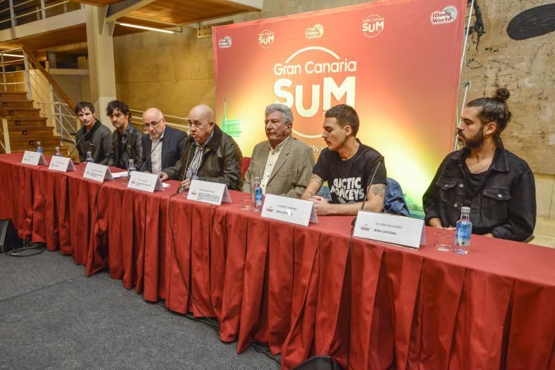 LAS PALMAS DE GRAN CANARIA. El director del Gran Canaria Sum Festival, Juan Francisco Senabre, presentaron junto a Antonio Morales y Pedro Quevedo, las novedades de la segunda edición. Grupos invitados Second y Miss Cafeina. FOTO: J. PÉREZ CURBELO  | 17/01/2019 | Fotógrafo: José Pérez Curbelo