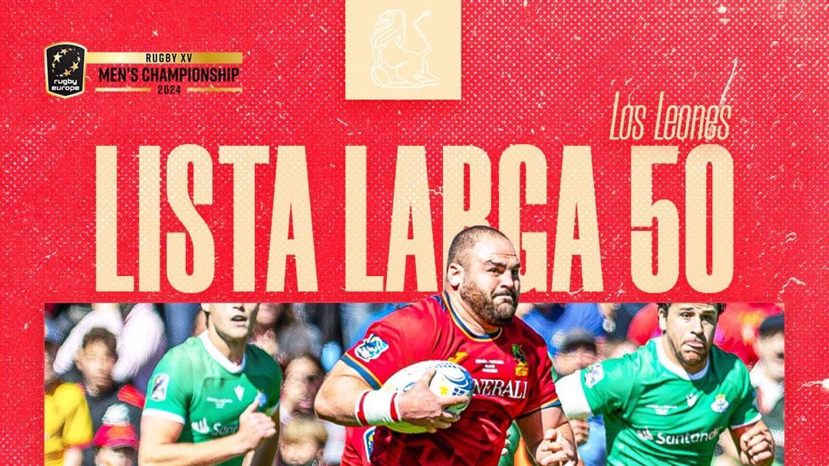 Lista de 50 para el REC 2024 de la selección española de rugby