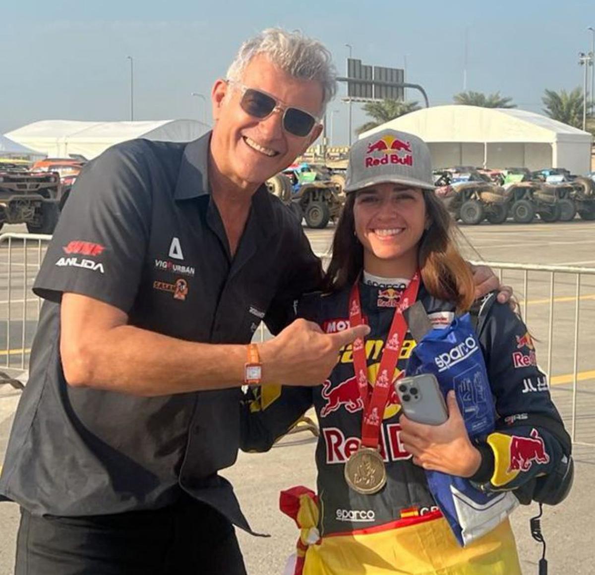 Con Cristina Gutiérrez, piloto oficial de Red Bull.