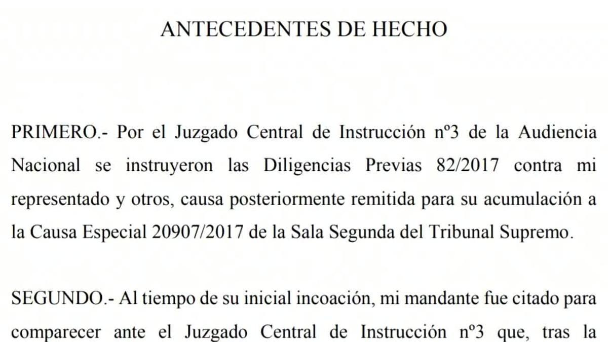 Oriol Junqueras ha demanat empara al Tribunal Constitucional per quedar en llibertat