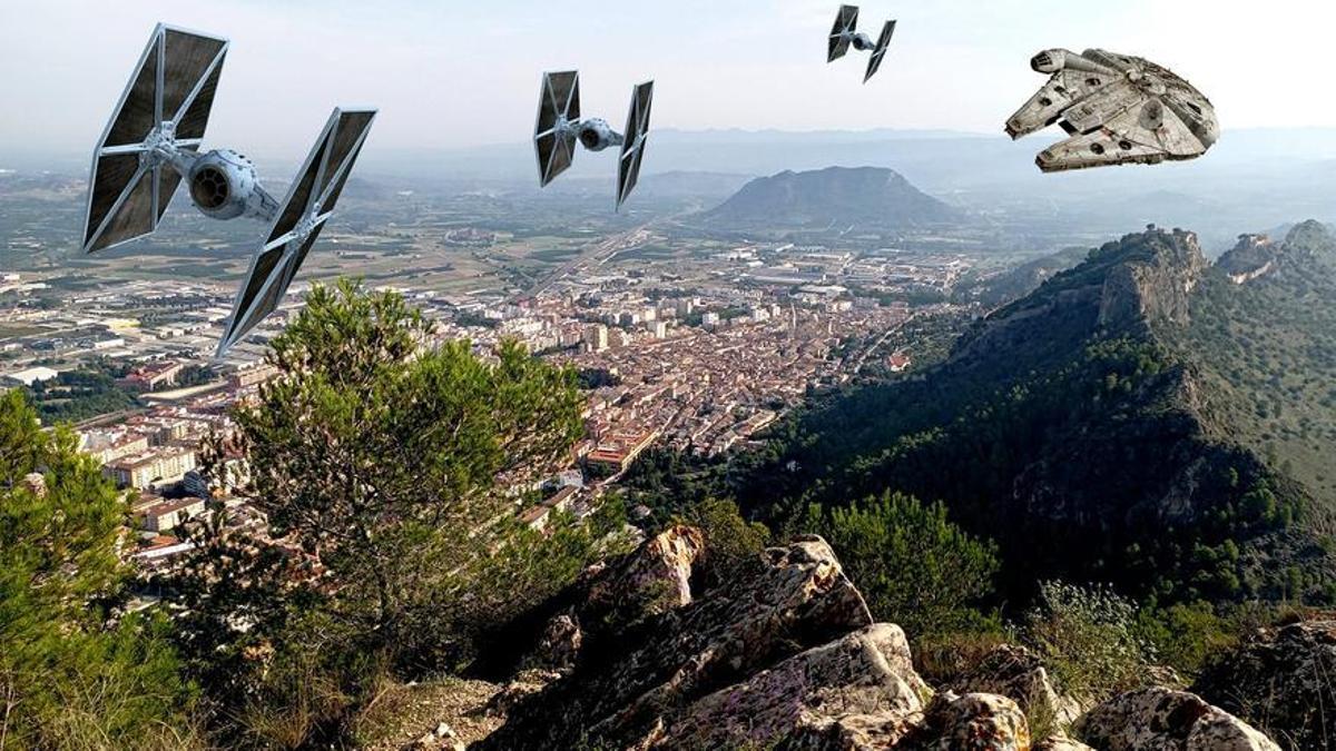Los montajes sobre la llegada de Star Wars a Xàtiva pueblan las redes.