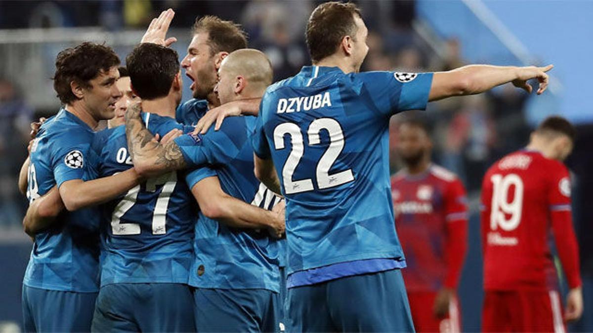 El Zenit se aferra a la Champions a costa del Lyon