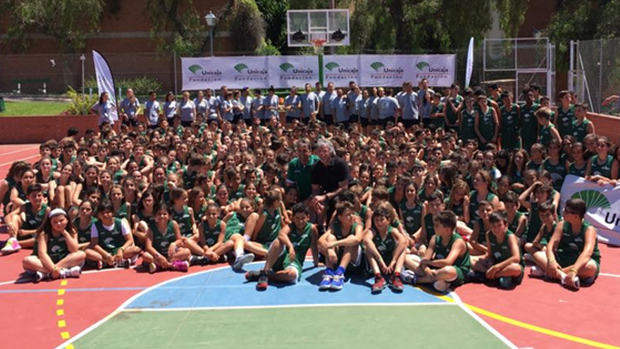 Casimiro, en su presentación con el Unicaja en el Campus Unicaja.