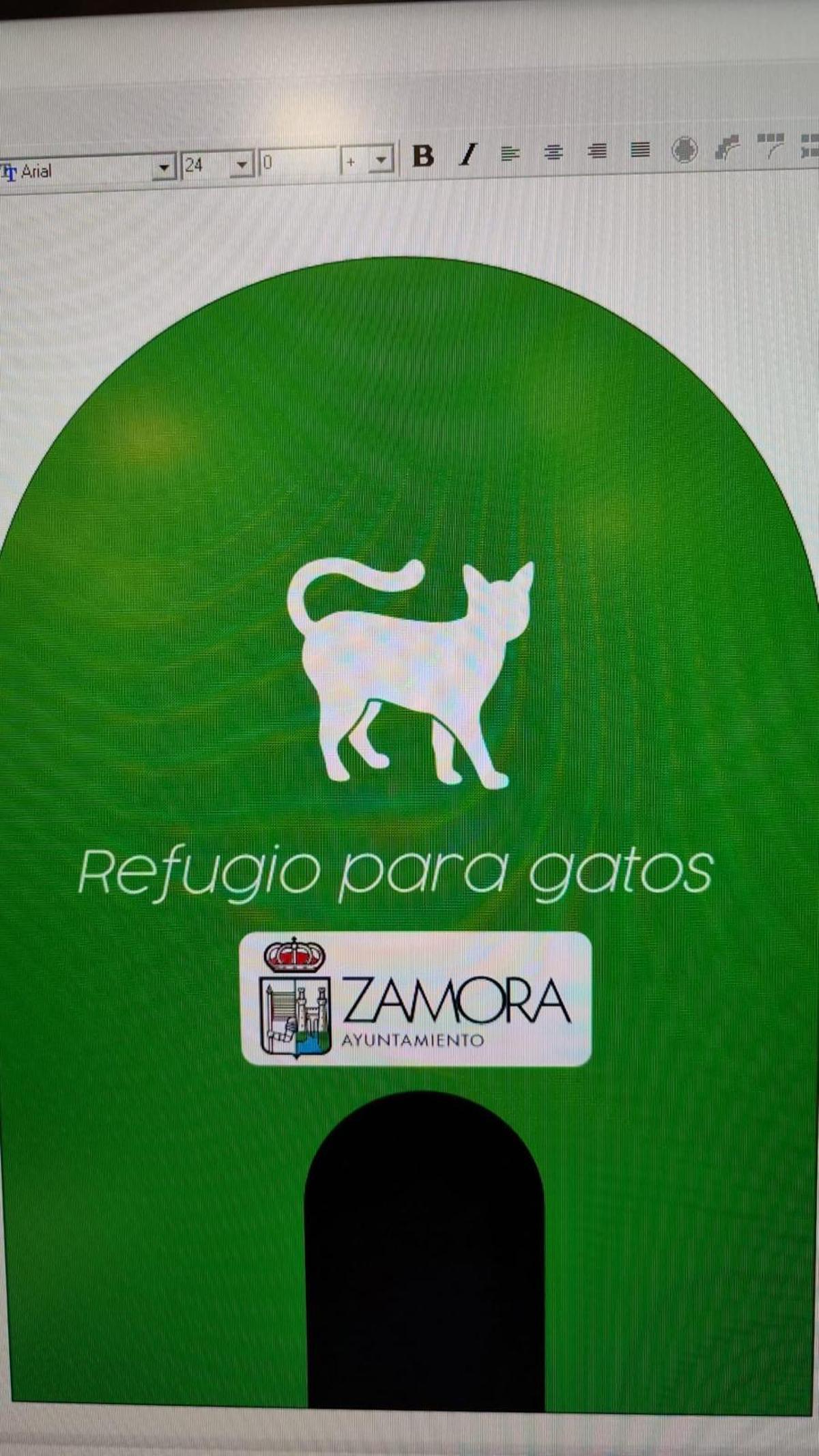 Diseño del contenedor para alimentar a los gatos.