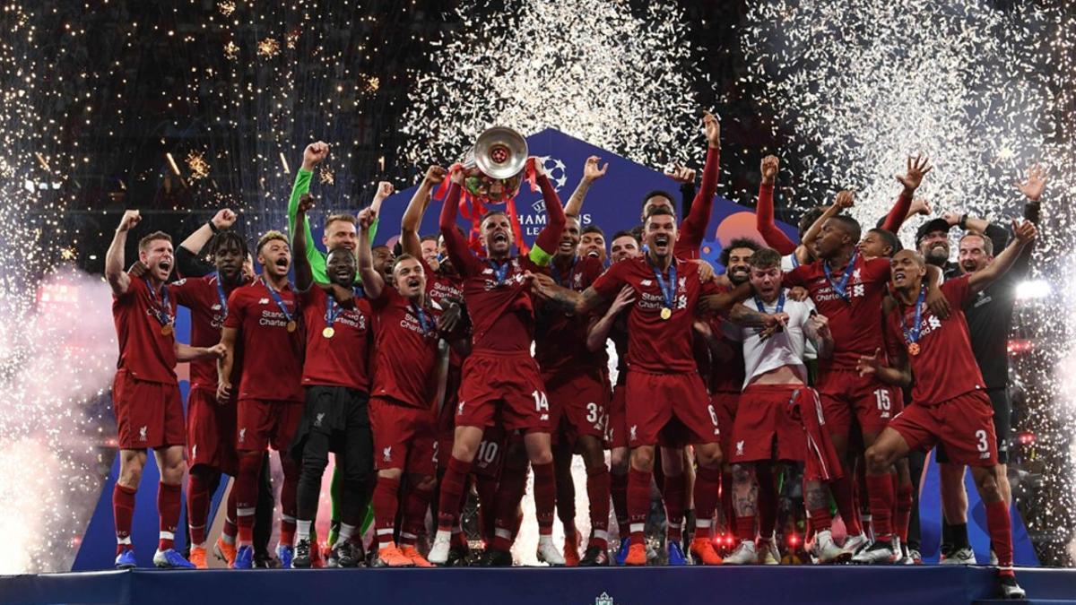 El Liverpool se alza con la Copa de Europa de Campeones al ganar el último partido de fútbol de la Liga de Campeones de la UEFA entre el Liverpool y el Tottenham Hotspur en el Estadio Wanda Metropolitano de Madrid.