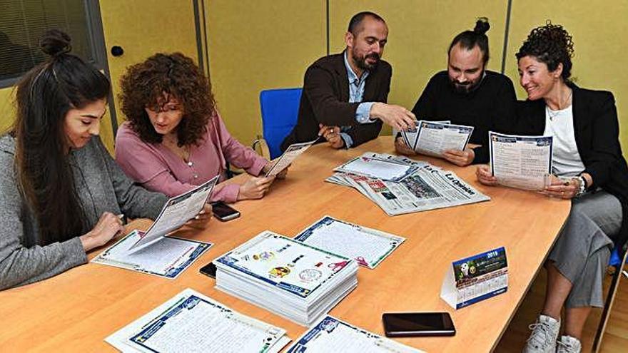 Los integrantes del jurado en la reunión de ayer.