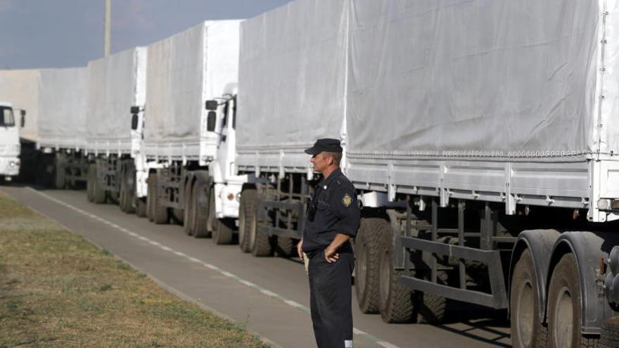 El convoy, en la frontera.