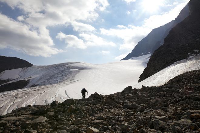 Vista al glaciar Kebnekaise